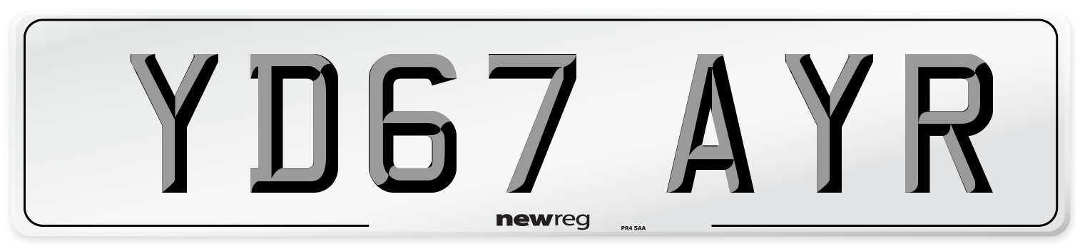 YD67 AYR Number Plate from New Reg